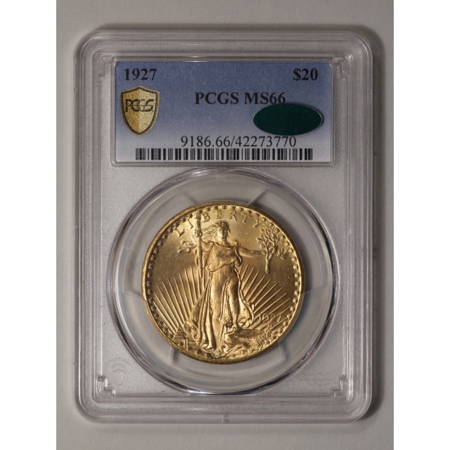 1927 $20 Saint Gaudens PCGS MS66 (CAC)