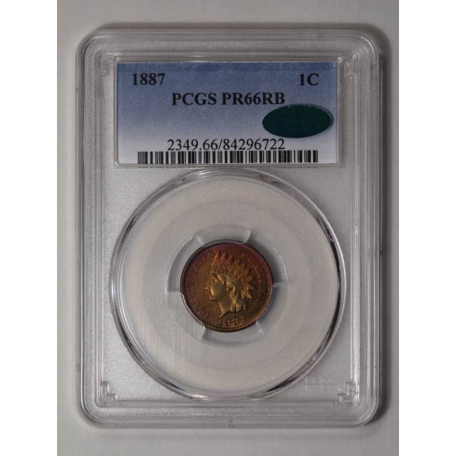 1887 1C Indian Cent - Type 3 Bronze PCGS PR66RB (CAC)