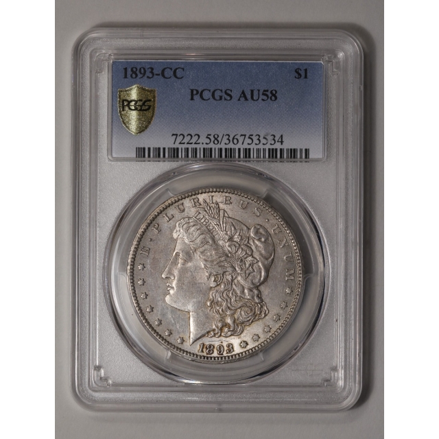 1893-CC $1 Morgan Dollar PCGS AU58