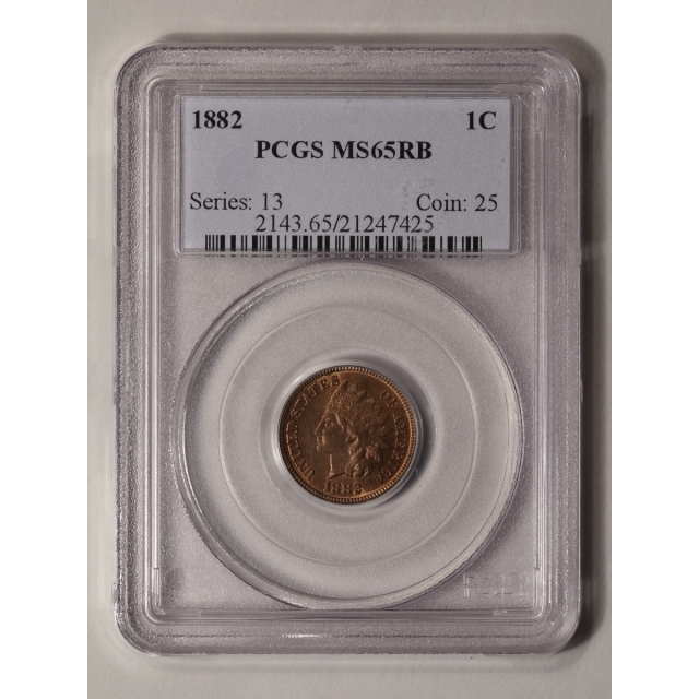 1882 1C Indian Cent - Type 3 Bronze PCGS MS65RB