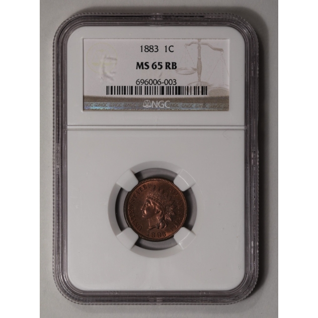 1883 Bronze Indian Cent 1C NGC MS65RB