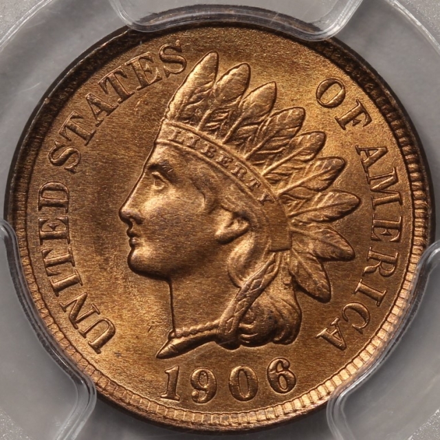 1906 1C Indian Cent - Type 3 Bronze PCGS MS65RD