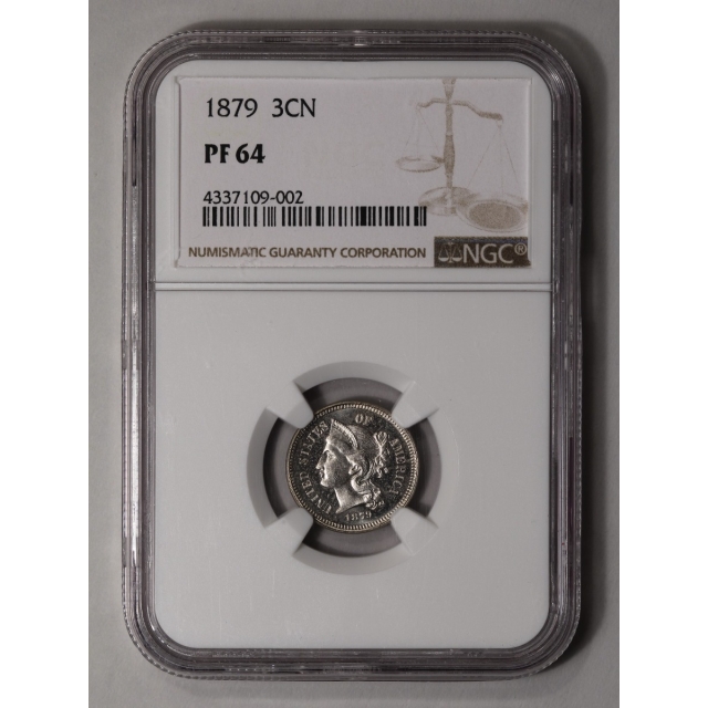 1879 Three Cent Piece - Copper Nickel 3CN NGC PR64