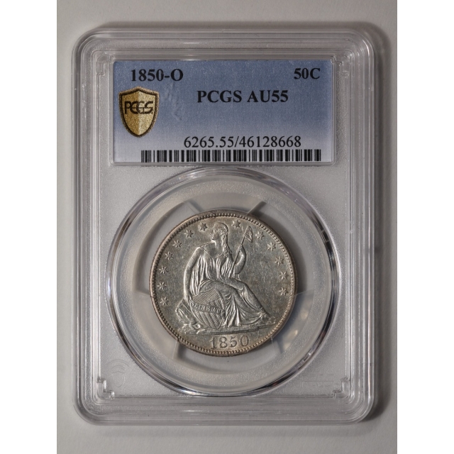 1850-O 50C Liberty Seated Half Dollar PCGS AU55