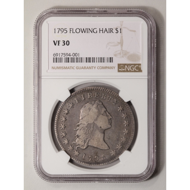 1795 Flowing Hair Dollar S$1 NGC VF30