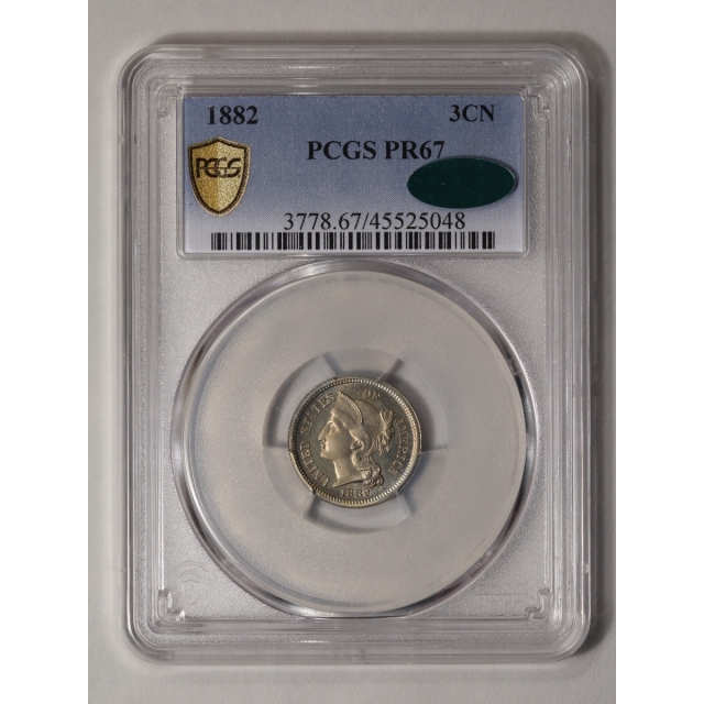 1882 3CN Three Cent Nickel PCGS PR67