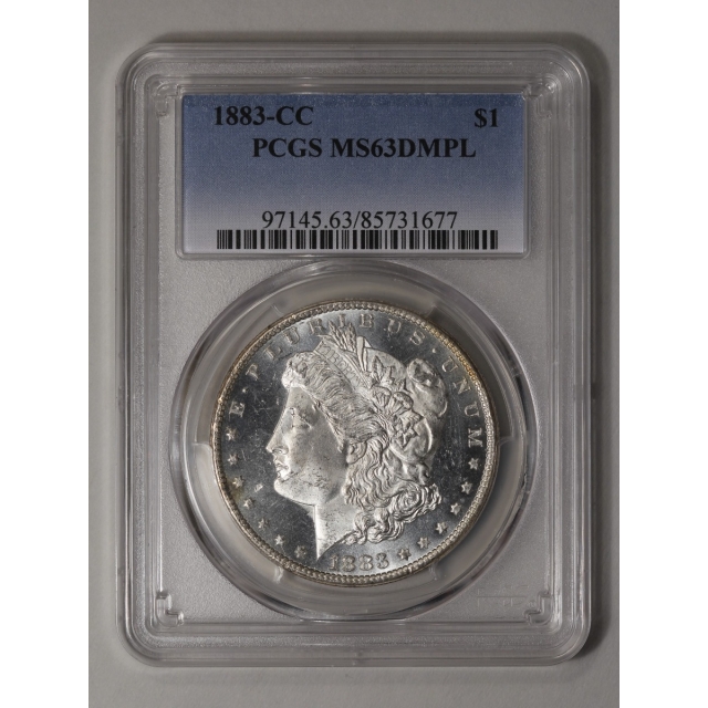 1883-CC $1 Morgan Dollar PCGS MS63DMPL