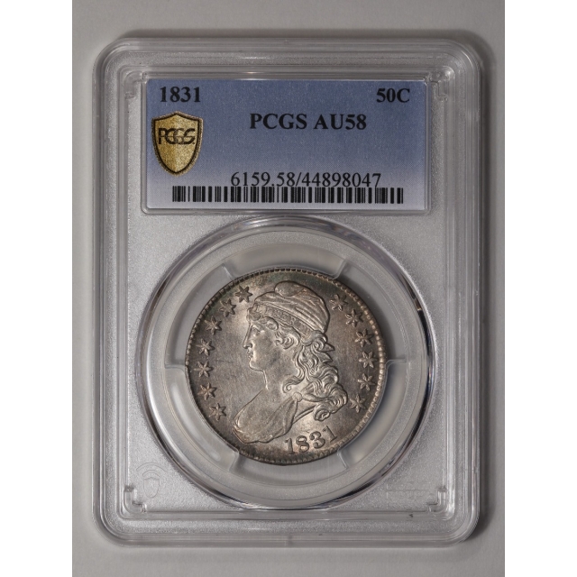 1831 50C Capped Bust Half Dollar PCGS AU58