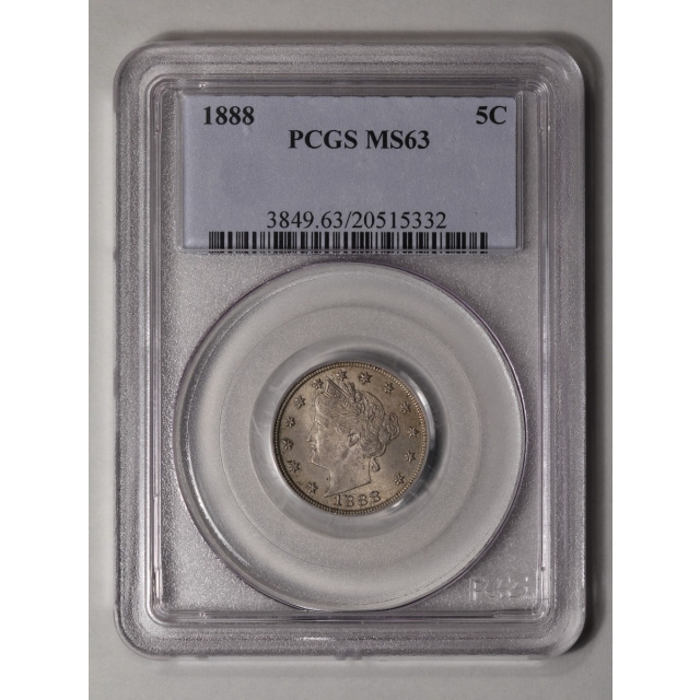1888 5C Liberty Nickel PCGS MS63