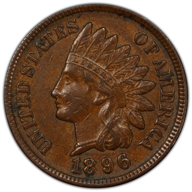 1896 1C Indian Cent - Type 3 Bronze PCGS AU55BN