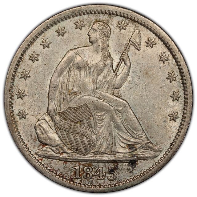1845-O 50C Liberty Seated Half Dollar PCGS AU58 (CAC)