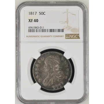 1817 Capped Bust, Lettered Edge 50C NGC XF40