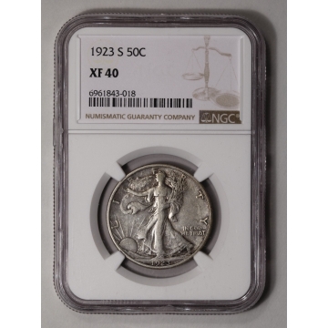 1923-S Walking Liberty Half Dollar 50C NGC XF40