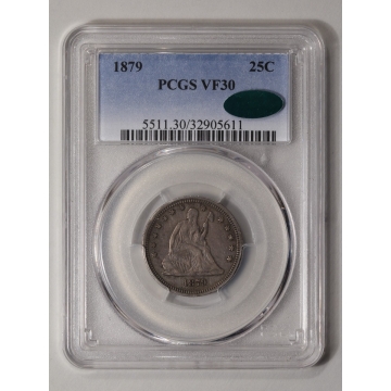 1879 25C Liberty Seated Quarter PCGS VF30 (CAC)