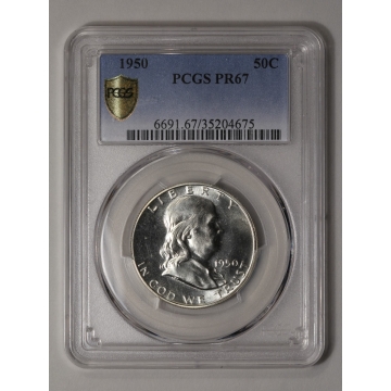 1950 50C Franklin Half Dollar PCGS PR67