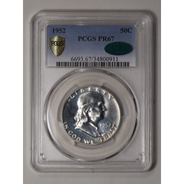 1952 50C Franklin Half Dollar PCGS PR67 (CAC)