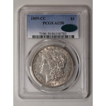 1889-CC $1 Morgan Dollar PCGS AU50 (CAC)