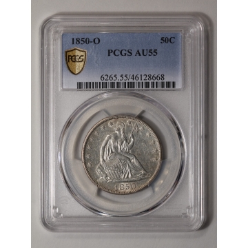 1850-O 50C Liberty Seated Half Dollar PCGS AU55