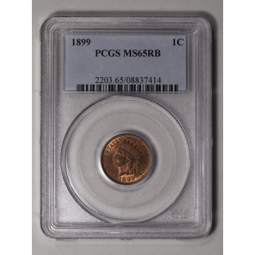 1899 1C Indian Cent - Type 3 Bronze PCGS MS65RB